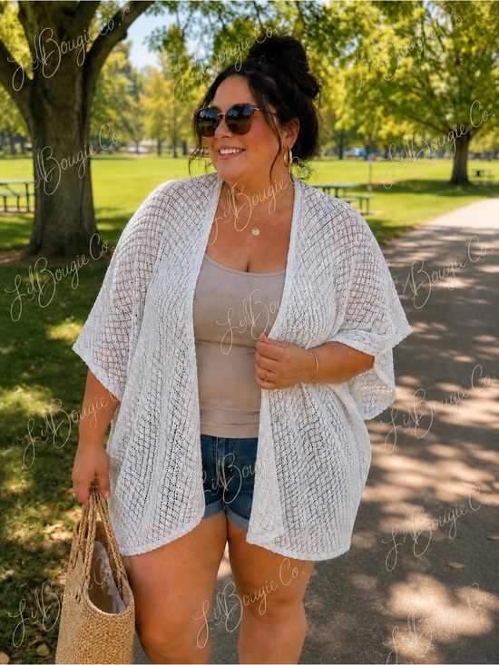 Maurices Sweaters - NWOT Maurice’s Lightweight Crochet Ruana Cover  | OS - Summer Chic